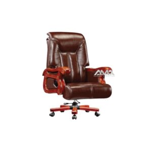 ghế giám đốc bọc da ốp gỗ AMA-G419