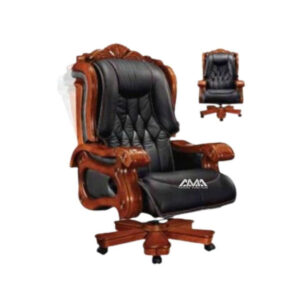 ghế giám đốc bọc da ốp gỗ AMA-G422