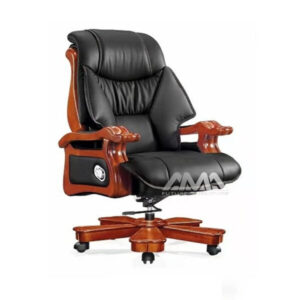 ghế giám đốc bọc da ốp gỗ AMA-G426-L