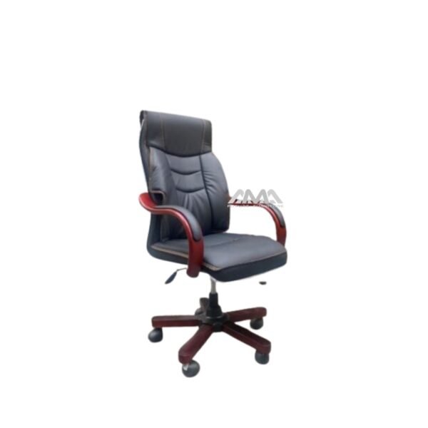 ghế giám đốc bọc da ốp gỗ AMA-GD008A
