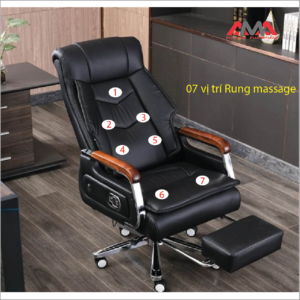 Ghế giám đốc thư giãn ngả lưng bọc da có kết hợp Rung massage 07 điểm điều khiển bằng Remote và có chân gác nằm thoải mái AMA-MCN003-U đến từ AMA FURNITURE là sản phẩm nhập khẩu