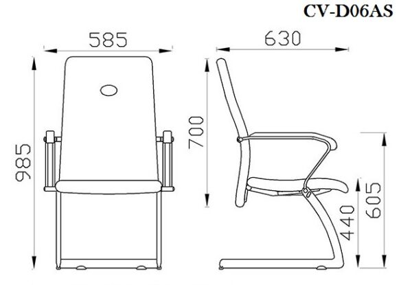 Ghế chân quỳ hội nghị bọc da hàng nhập khẩu AMA Furniture