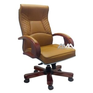 ghế giám đốc bọc da ốp gỗ AMA-DP010