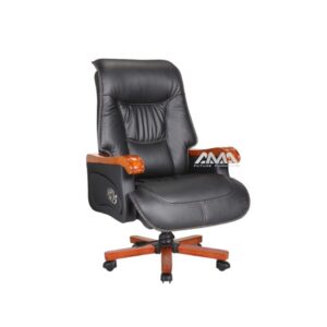 ghế giám đốc bọc da ốp gỗ AMA-S296