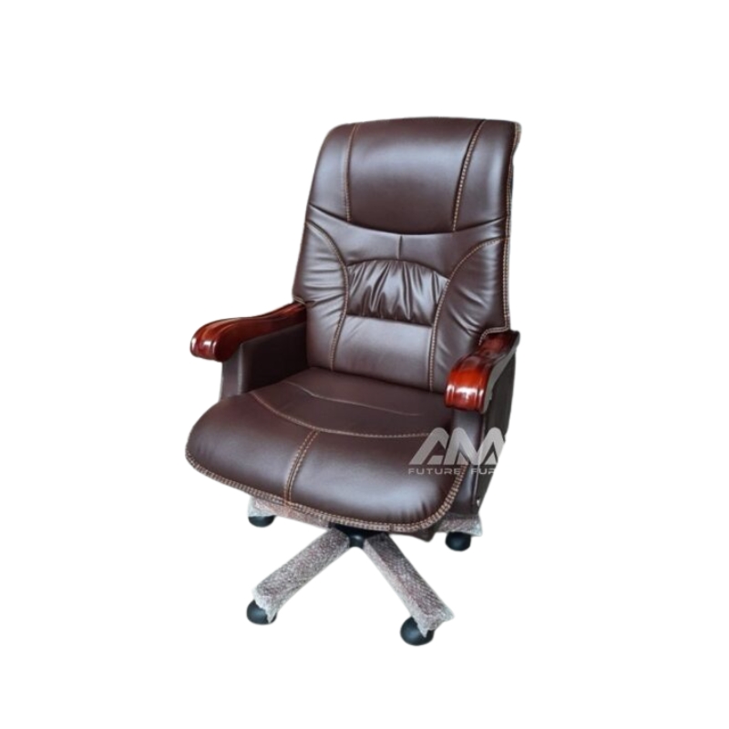 ghế giám đốc bọc da ốp gỗ AMA-10111