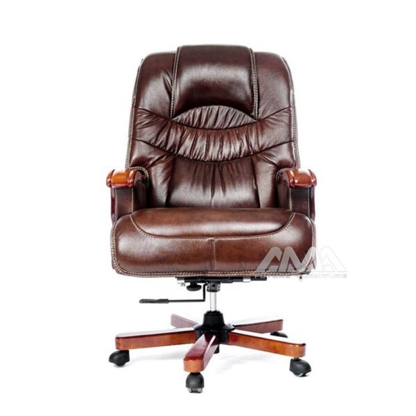 ghế giám đốc bọc da ốp gỗ AMA-8208