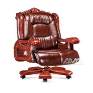 ghế giám đốc bọc da ốp gỗ AMA-861A