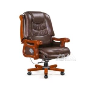 ghế giám đốc bọc da ốp gỗ AMA-A622