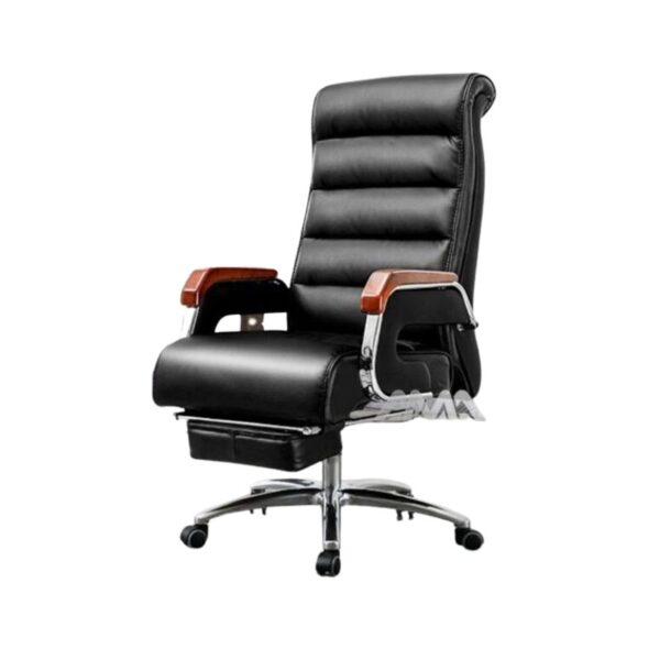 ghế giám đốc bọc da ốp gỗ chân gác AMA-RC10304