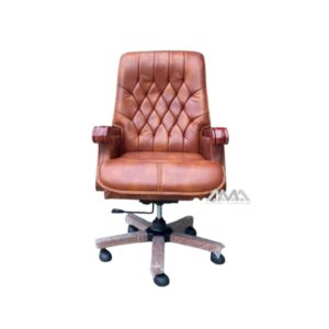 ghế giám đốc bọc da ốp gỗ AMA-RC12016