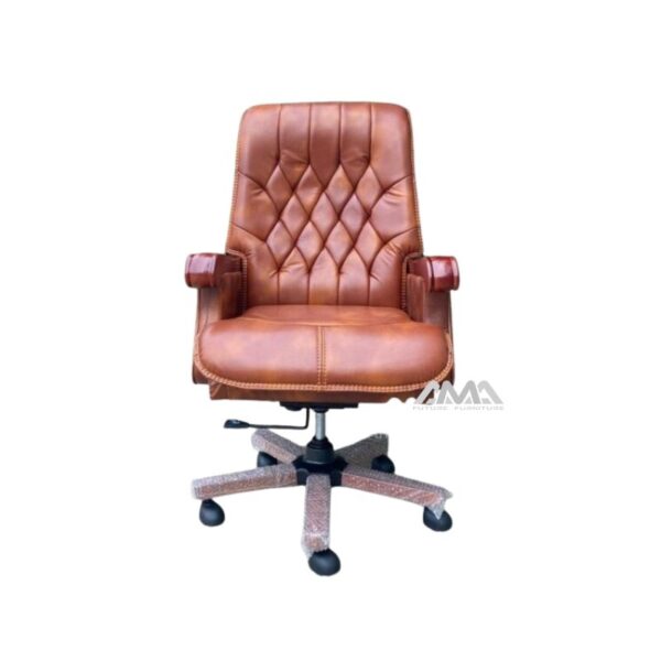 ghế giám đốc bọc da ốp gỗ AMA-RC12016