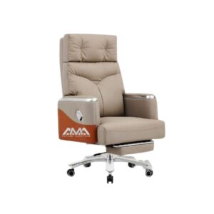 ghế giám đốc bọc da có chân gác AMA-2305