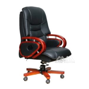 ghế giám đốc bọc da ốp gỗ AMA-ST-A02