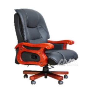 ghế giám đốc bọc da ốp gỗ AMA-ST-A04