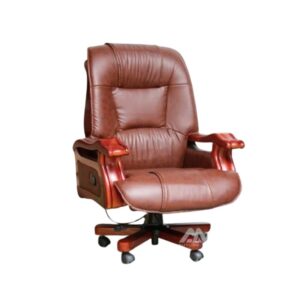 ghế giám đốc bọc da ốp gỗ AMA-ST-06