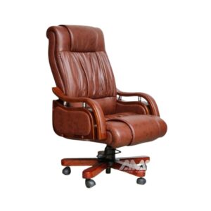 ghế giám đốc bọc da ốp gỗ AMA-ST-A07
