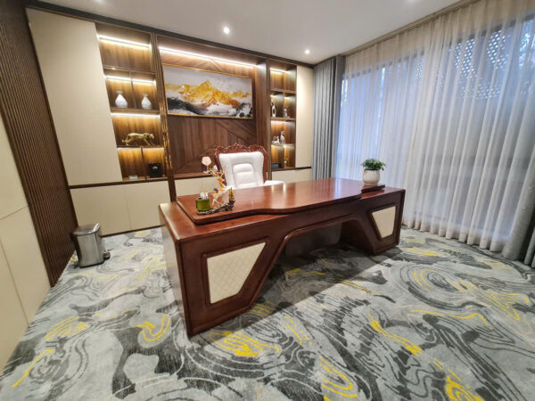 Ghế chủ tịch gỗ bọc da cao cấp AMA FURNITURE gỗ tự nhiên và da thật đẳng cấp