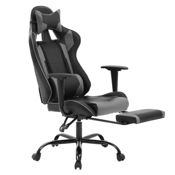 Ghế gaming chuẩn game thủ hàng xuất khẩu AMA-MA007 bọc da cao cấp chịu tải lớn 150kg và ngả lưng thư giãn có chân gác nằm