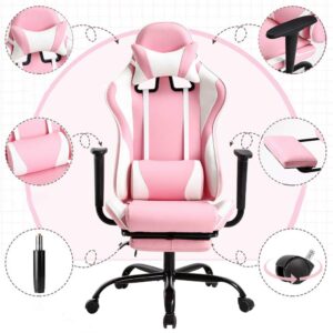 Ghế gaming chuẩn game thủ hàng xuất khẩu AMA-MA007 bọc da cao cấp chịu tải lớn 150kg và ngả lưng thư giãn có chân gác nằm