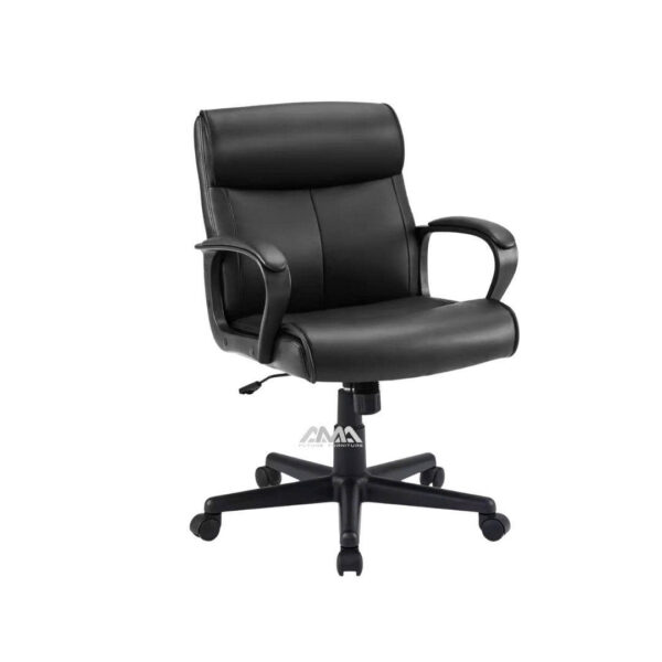 ghế làm việc bọc da lưng thấp AMA-C2639BK