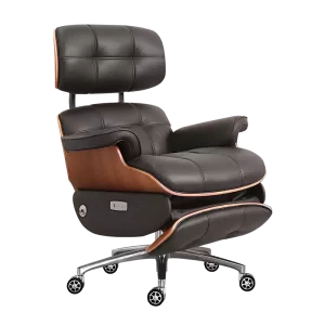 Ghế làm việc thư giãn ngả lưng tự động với nút bấm và có cục rung massage phần dựa lưng giúp thư giãn thoải mái với thiết kế sang trọng khung gỗ Plywood đẳng cấp mang đến không gian làm việc đúng chất AMA FURNITURE