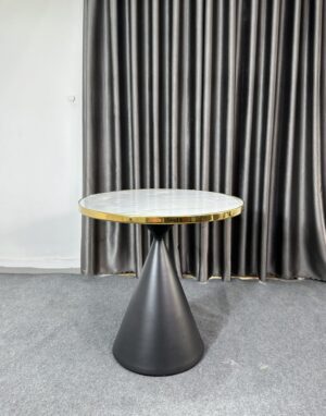 Bàn coffee cao 75cm mặt bàn tròn chân thép sơn tĩnh điện mặt gỗ mặt đá hàng nhập khẩu đa dạng AMA Furniture