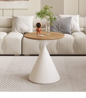 Bàn coffee cao 75cm mặt bàn tròn chân thép sơn tĩnh điện mặt gỗ mặt đá hàng nhập khẩu đa dạng AMA Furniture